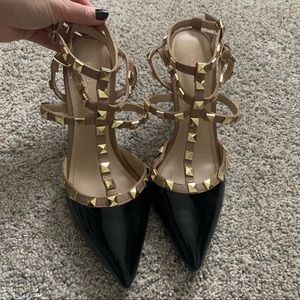 BCBGeneration • Black Studded Strappy Heel